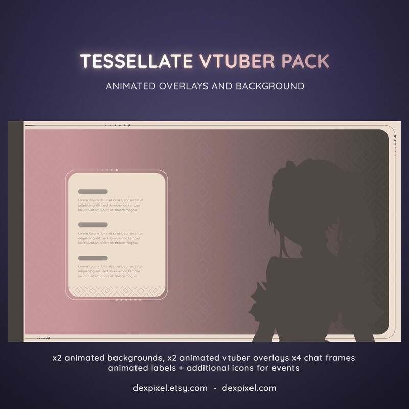 Tessellate Cake Animated Vtuber Stream Pack 2