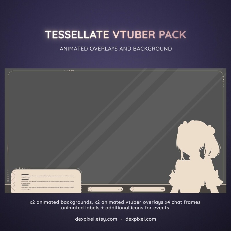 Tessellate Cake Animated Vtuber Stream Pack 3