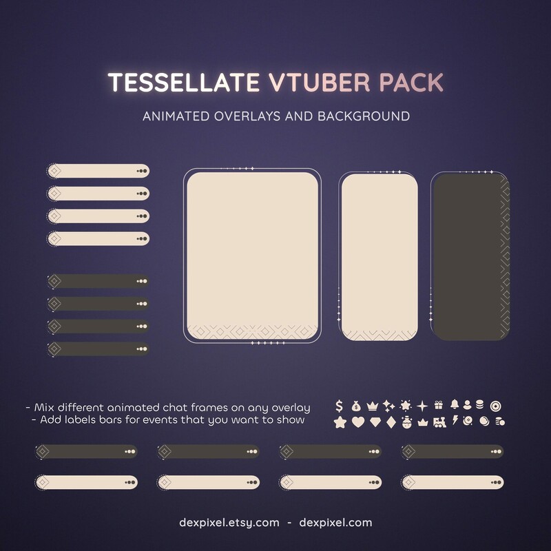 Tessellate Cake Animated Vtuber Stream Pack 5