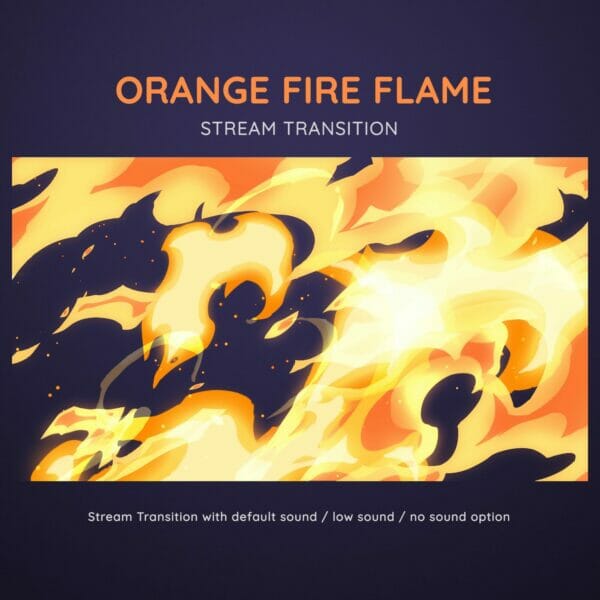 Orange Pastel Fire Flame Stream Transition OBS Stinger 5