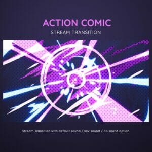 Purple Blue Action Comic Stream Transition Stinger 5