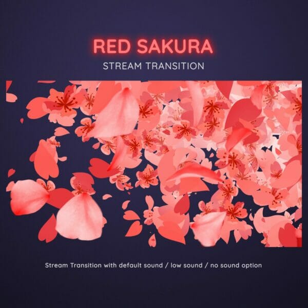Red Sakura Cherry Blossom Stream Transition 3