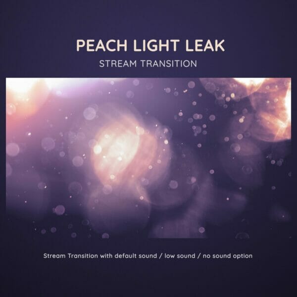 Peach Light Leak Bokeh Stream Transition Stinger 1