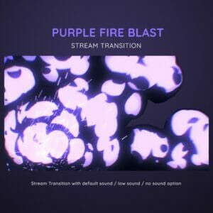 Purple Flame Blast Stream Transition Cartoon Stinger 1