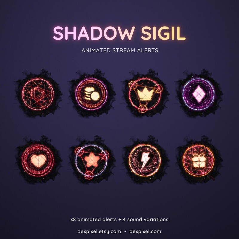 Shadow Sigil Animated Twitch Stream Alerts 4