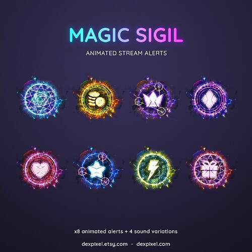 Magic Sigil Animated Twitch Stream Alerts 3