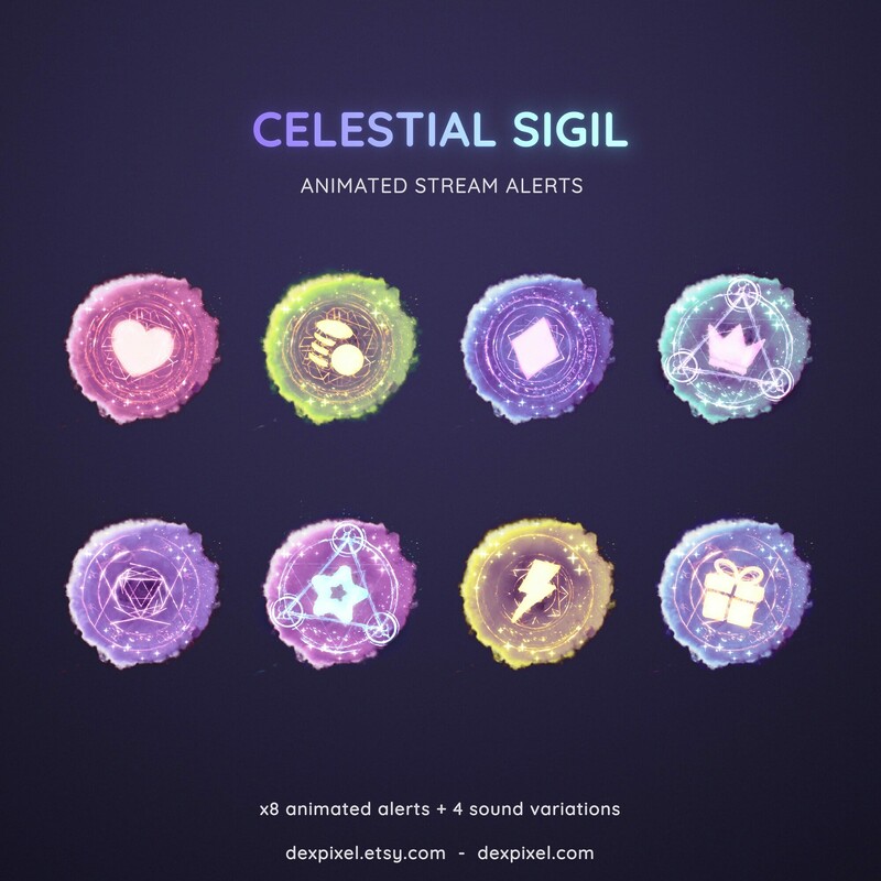 Celestial Sigil Animated Twitch Stream Alerts 2