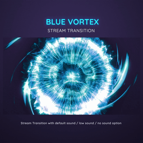Blue Vortex Spiral Transition OBS Stinger