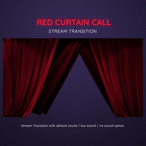 Red Curtain Call Theater Stream Stringer Transition OBS
