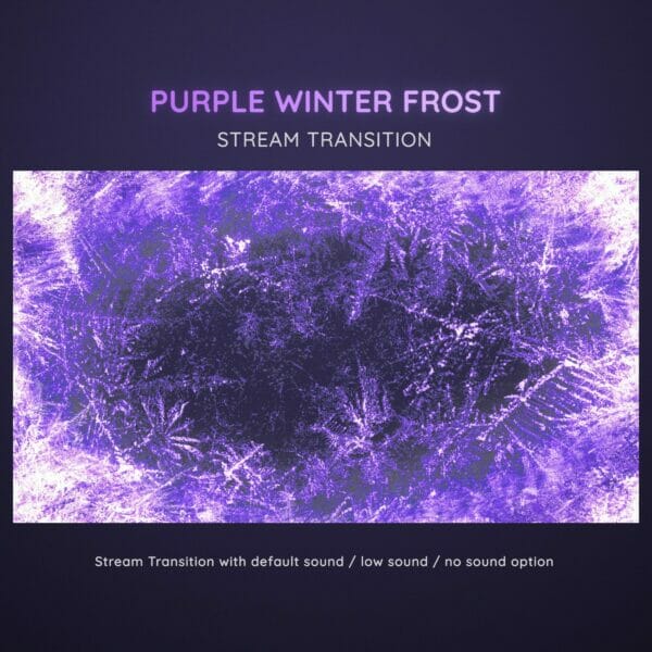 Purple Ice Winter Frost Stream Transition OBS Stinger 2