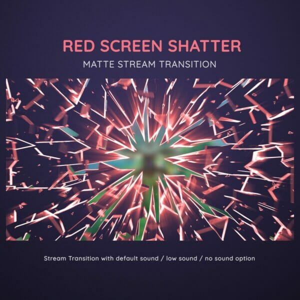 Red Screen Shatter Stream Transition Glass Breaking 3