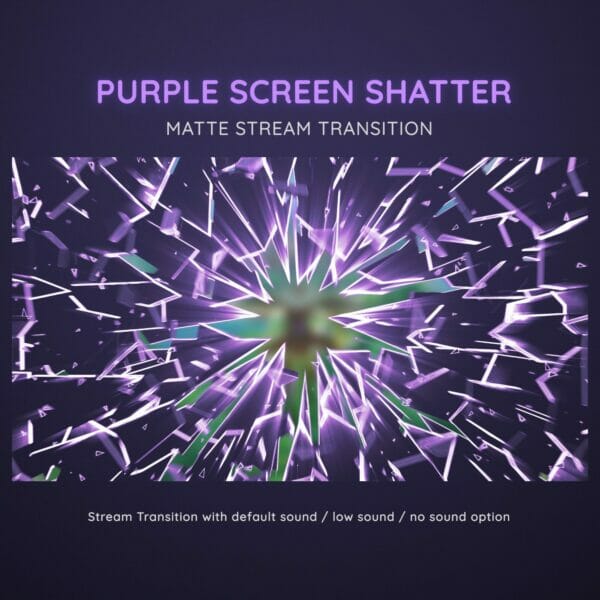 Purple Screen Shatter Stream Transition Glass Breaking 2