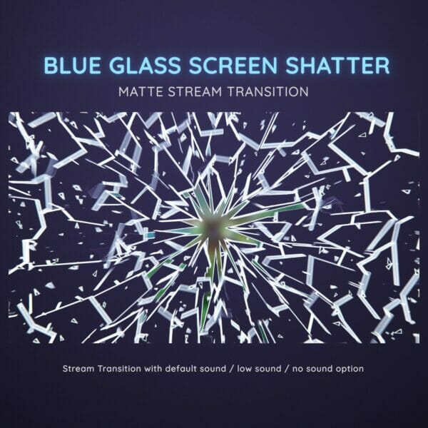Blue Glass Screen Shatter Stream Transition Glass Breaking 1