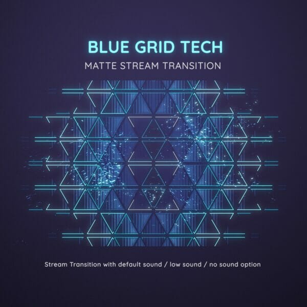 Blue Grid Tech Stream Transition Stinger 4