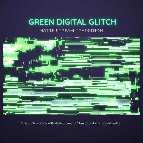 Matrix Green Digital Glitch Stream Transition Stinger 2