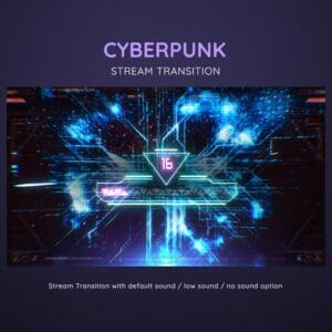 Purple Cyberpunk Glitch Stream Transition 2