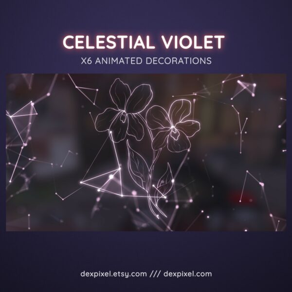 Celestial Violet Animated Stream Decorations 3