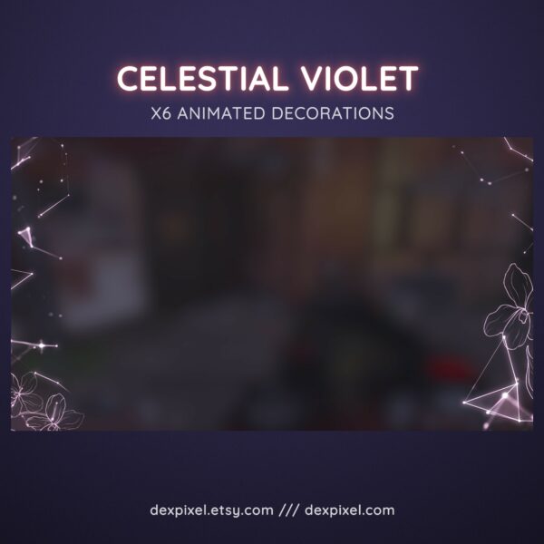Celestial Violet Animated Stream Decorations 4