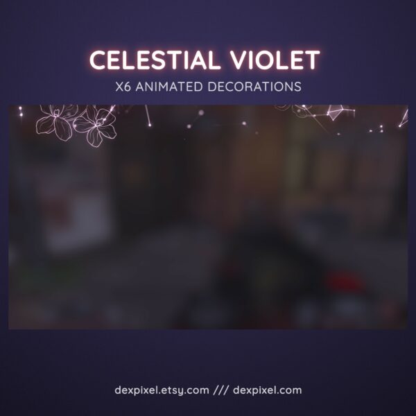 Celestial Violet Animated Stream Decorations 5