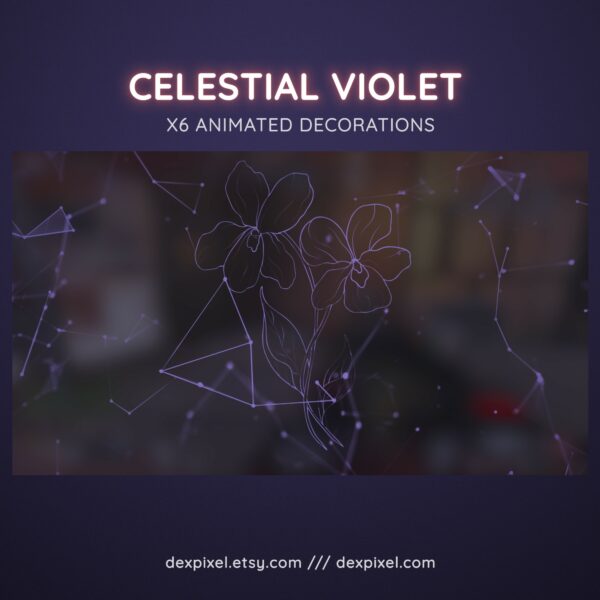 Celestial Violet Animated Stream Decorations 1
