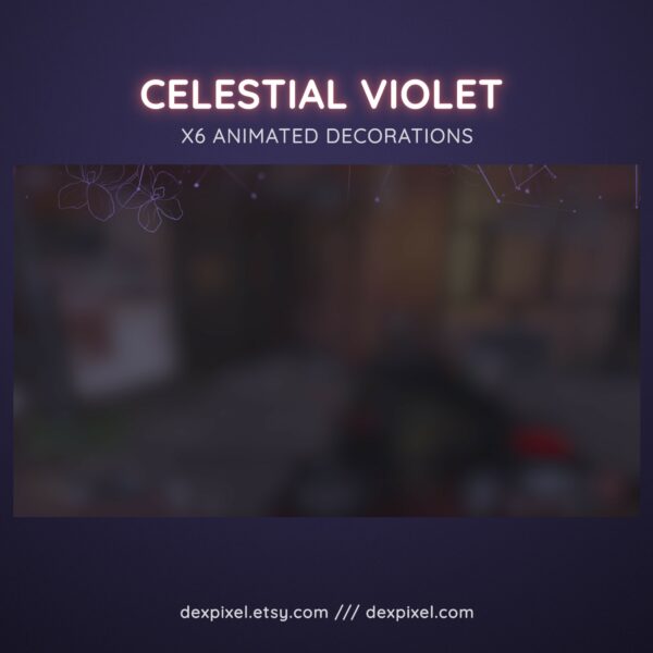 Celestial Violet Animated Stream Decorations 2