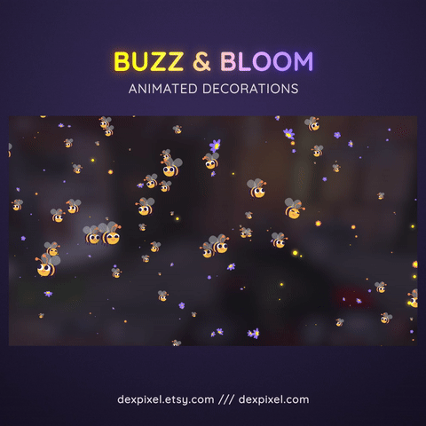 Buzz and Bloom Bee Animated Stream Decorations Short