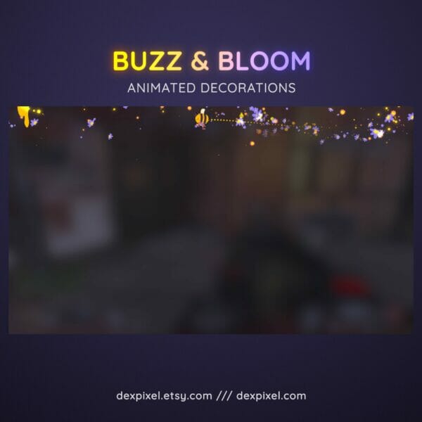 Buzz and Bloom Bee Animated Stream Decorations 2
