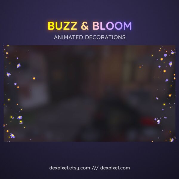 Buzz and Bloom Bee Animated Stream Decorations 4
