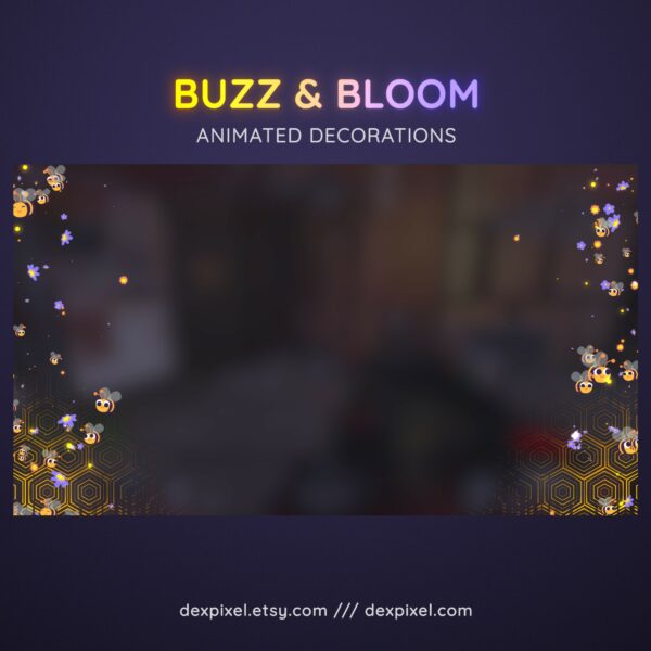 Buzz and Bloom Bee Animated Stream Decorations 5
