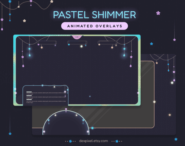 Pastel Shimmer Stream Overlays 7