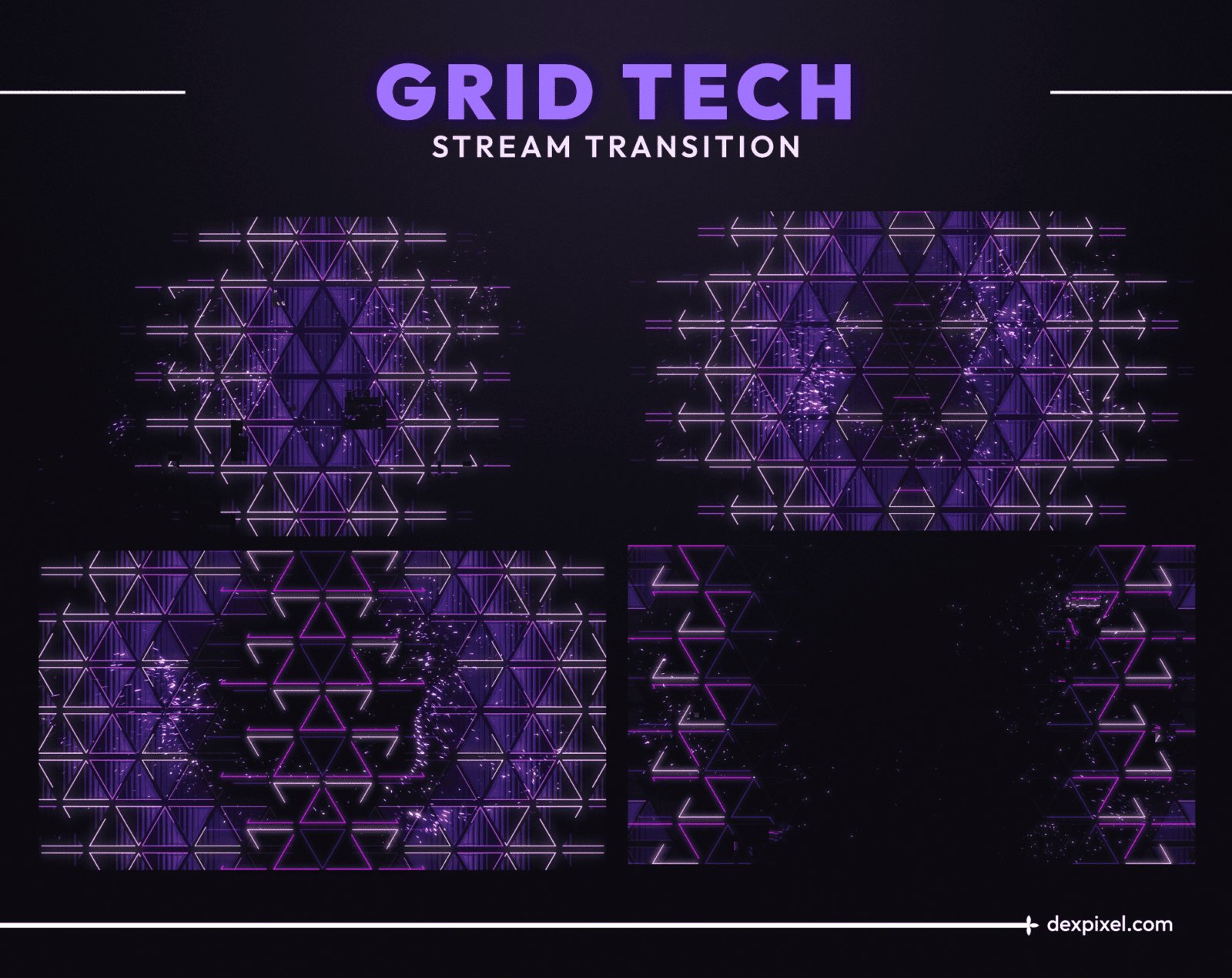 Purple Tech Grid Transition