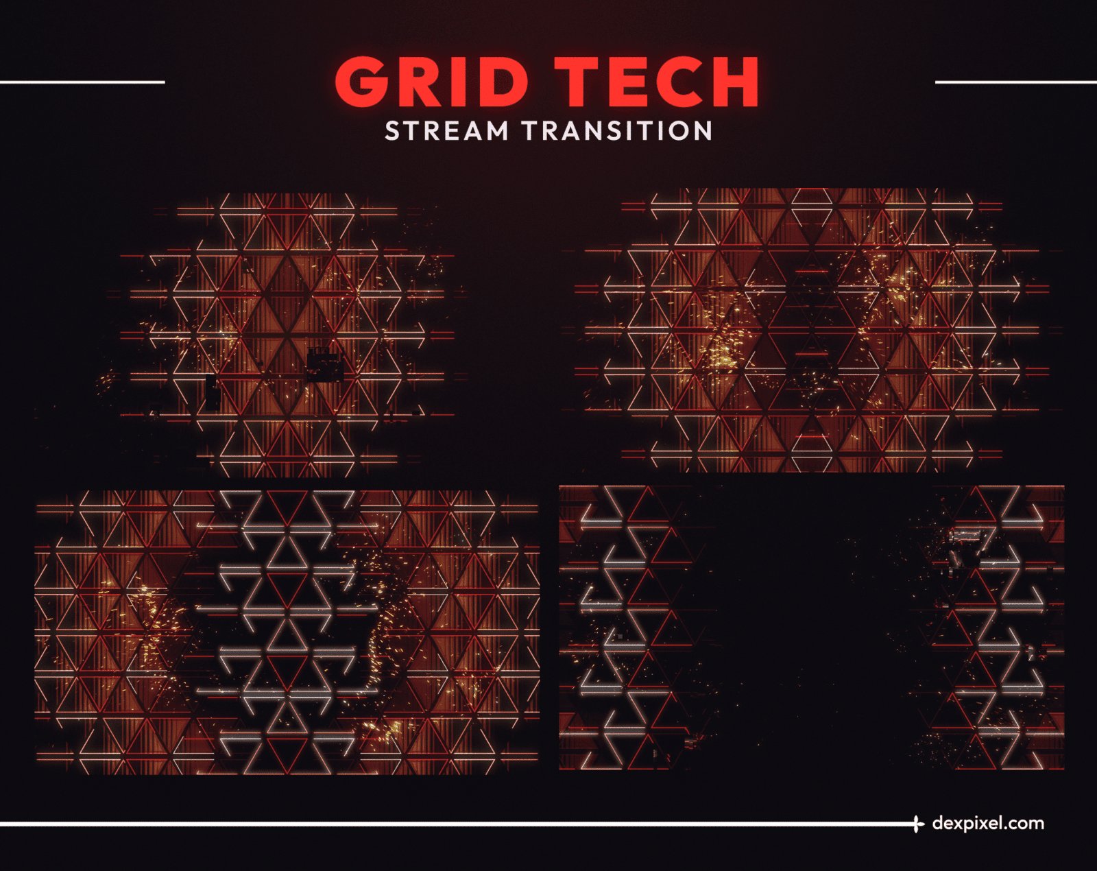 Red Tech Grid Transition