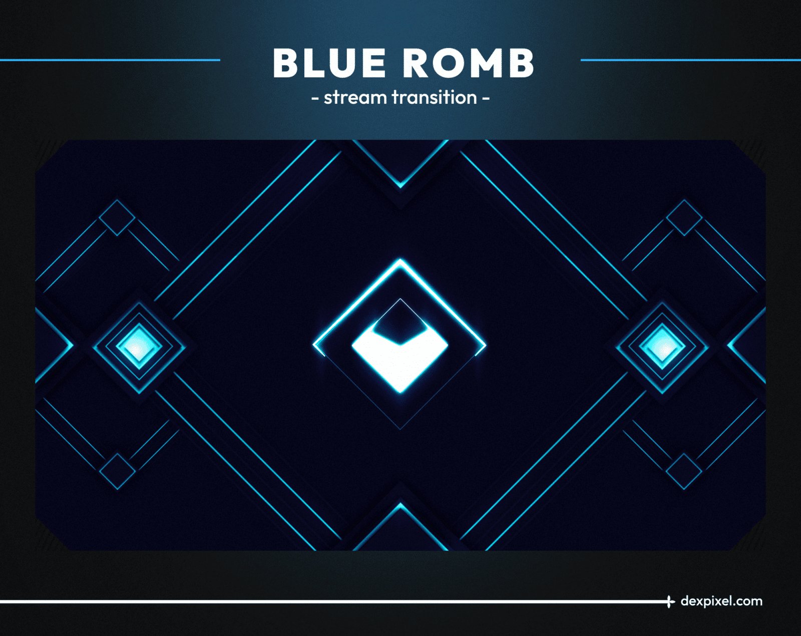 Blue Romb Stream Transition 3