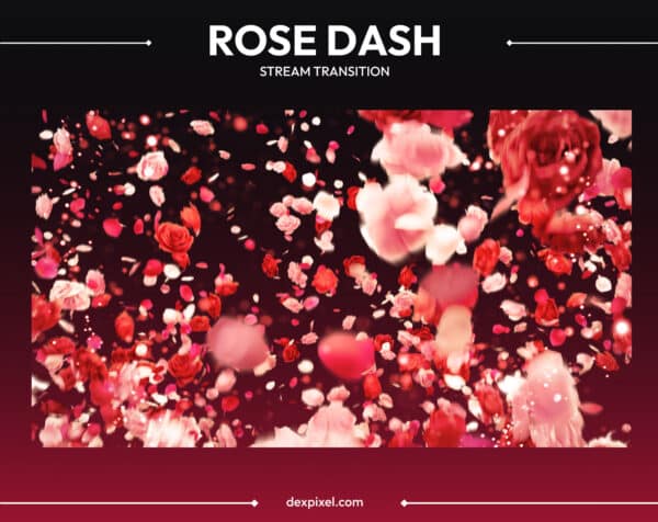 Scene Transition DexPixel 8 Rose Dash Red