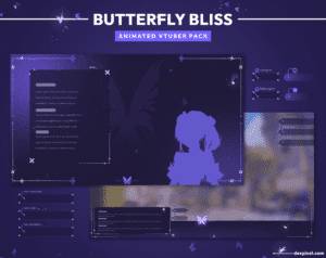 Butterfly Bliss Animated Vtuber Stream Pack