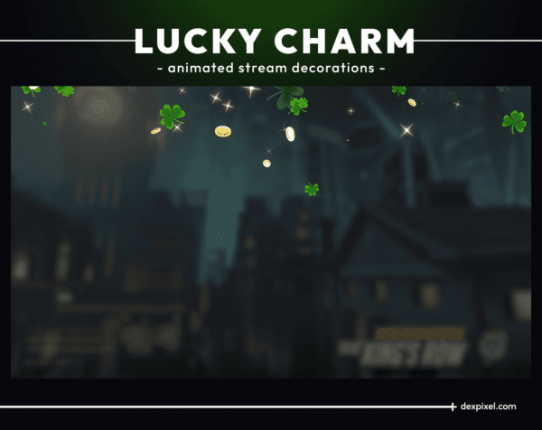 St Patrick Clover and Coins Stream Animation Decoration 7