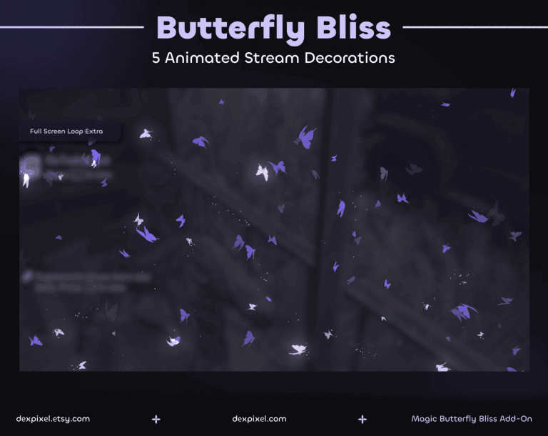 Butterfly Bliss Magic Stream Decoration Add On Purple 1