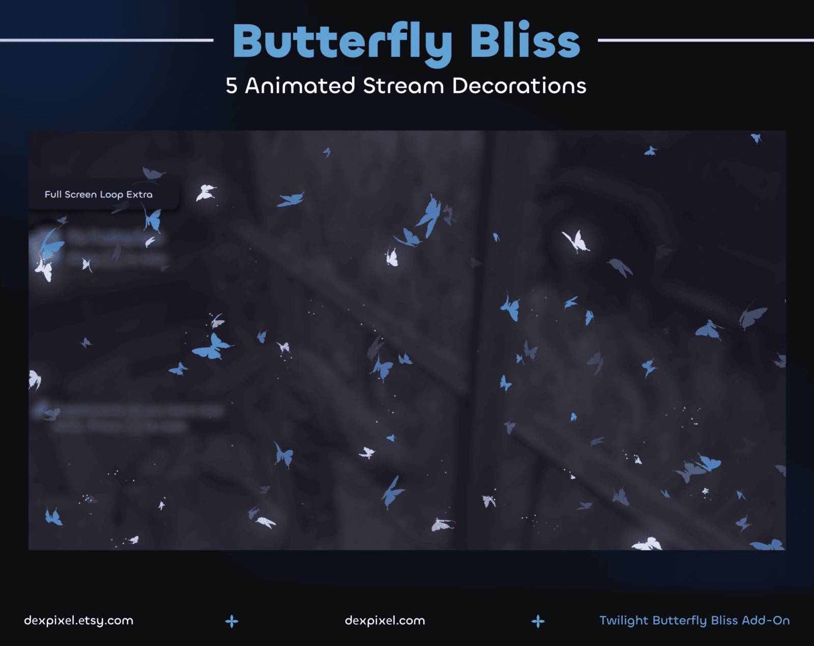 Butterfly Bliss Stream Decoration Add On Blue 1
