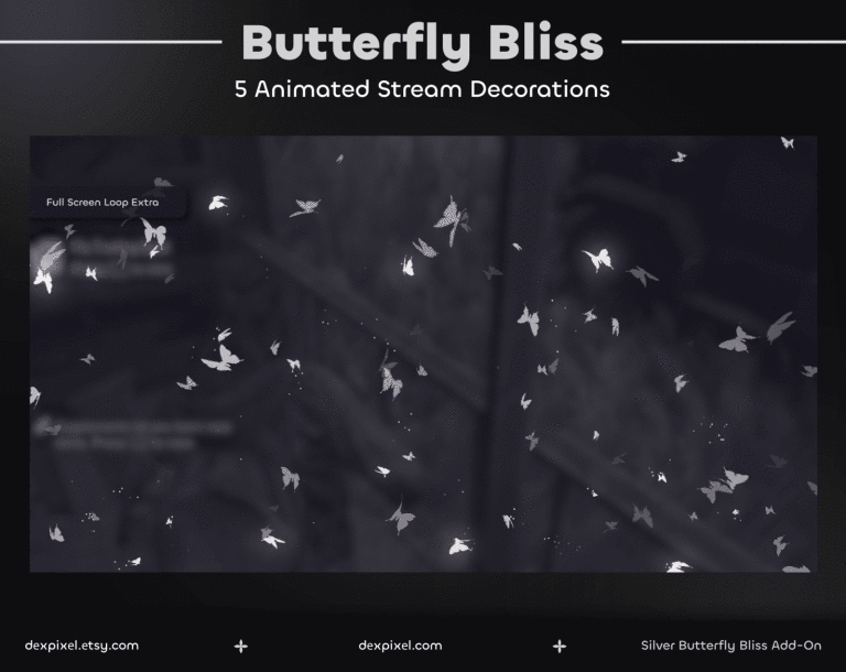 Butterfly Bliss Stream Decoration Add On Silver 1