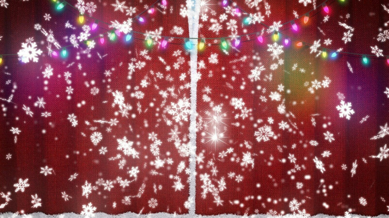 Red Christmas Curtain Stream Transition Stinger OBS