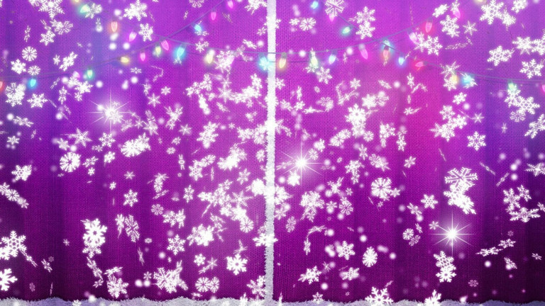 Purple Christmas Curtain Stream Transition Stinger OBS