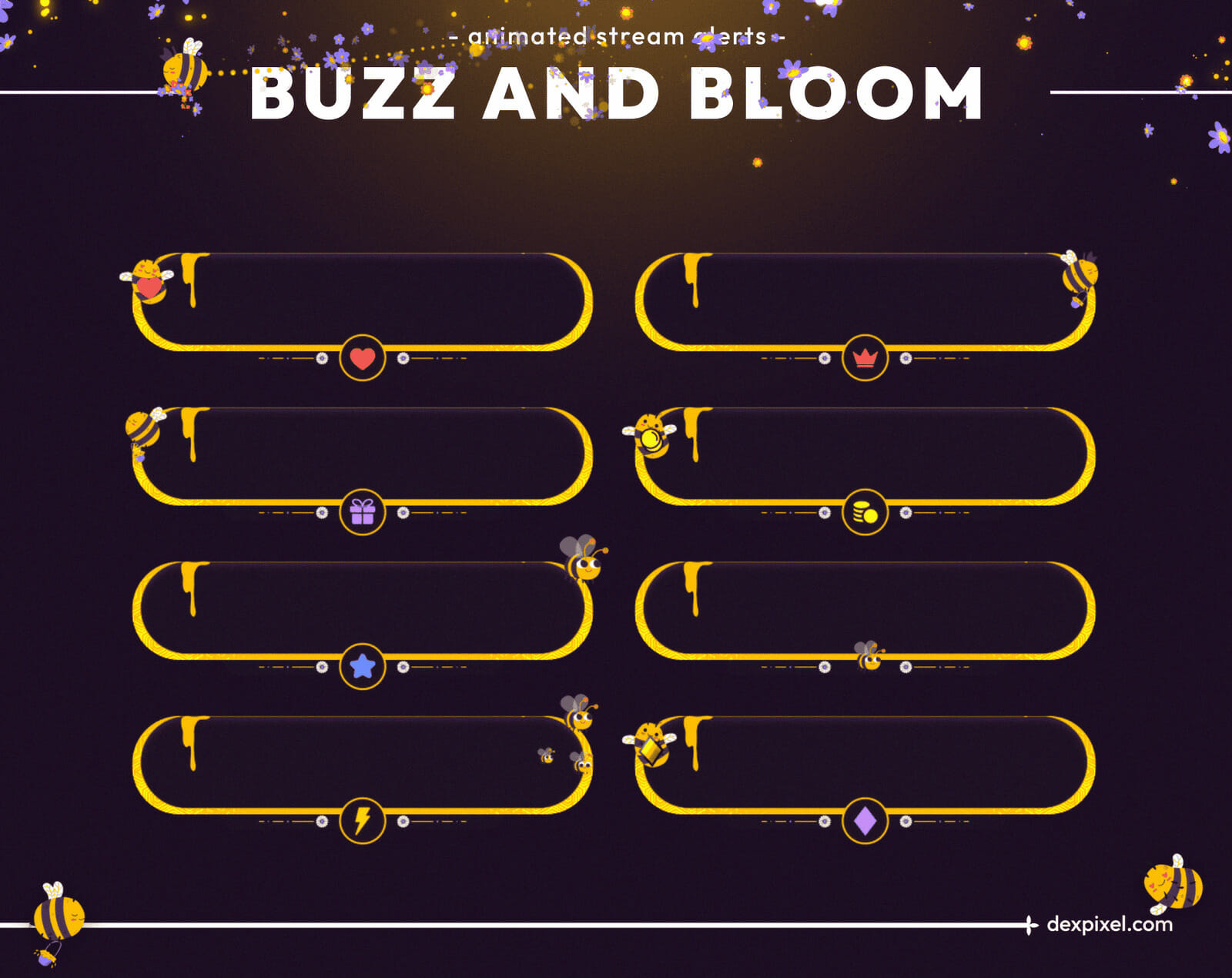 Buzz and Bloom Animated Stream Alerts 4