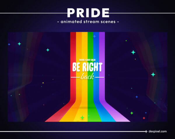 Pride Animated Stream Scenes Twitch Overlay Pack 2
