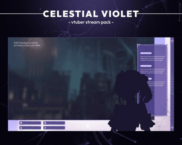 Celestial Violet Vtuber Stream Pack 5