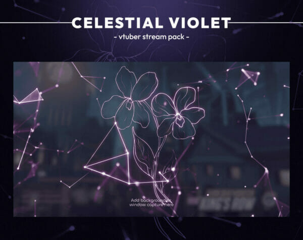 Celestial Violet Vtuber Stream Pack 6