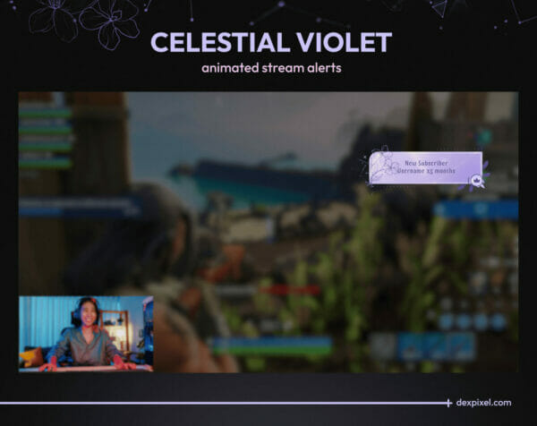 Celestial Violet Animated Stream Alerts 7