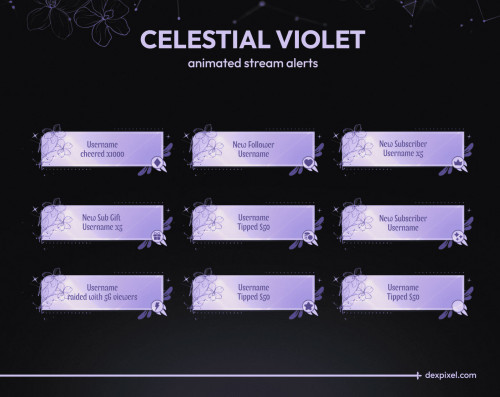 Celestial Violet Stream Alerts