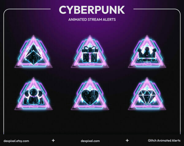 Cyberpunk Animated Stream Alerts