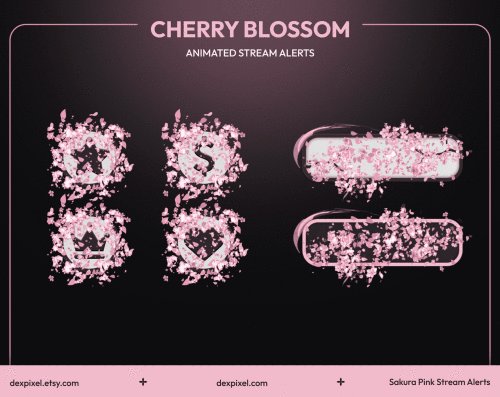 Sakura Cherry Blossom Animated Alerts