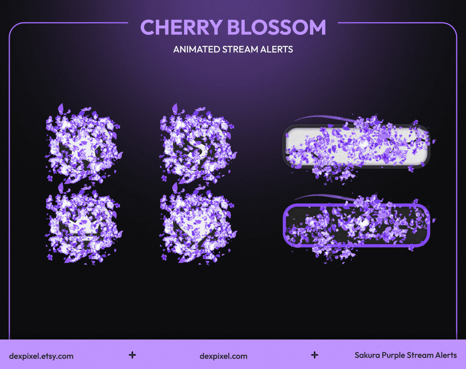 Purple Sakura Cherry Blossom Animated Alerts 1.FaEYasMA